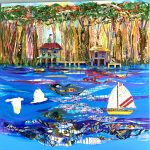 Noosa River Alive - mixed media (1.6 m x 1.6 m)
