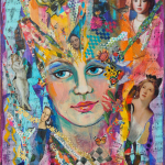 Ignite Your Dreams - mixed media including gold leaf (40 cm x 50 cm)