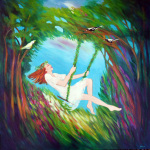 Girl on Swing